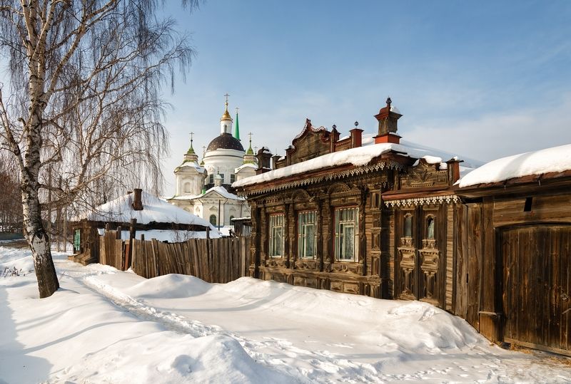 Зима в селе Быньги фото превью