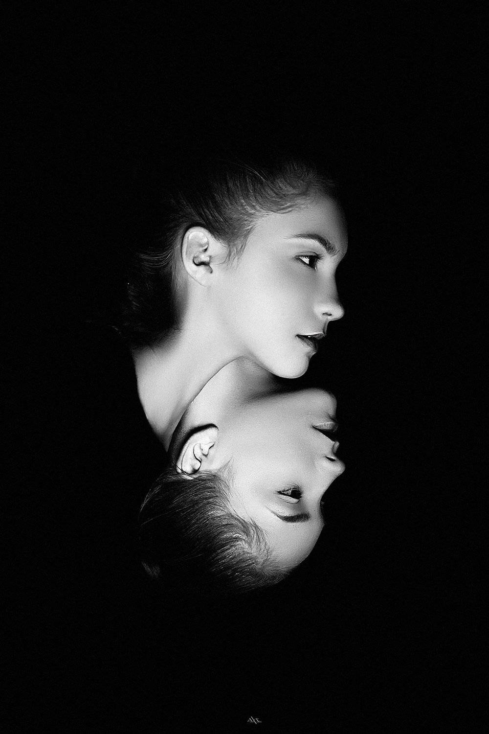 portrait, twins, studio, black and white, Руслан Болгов (Axe)