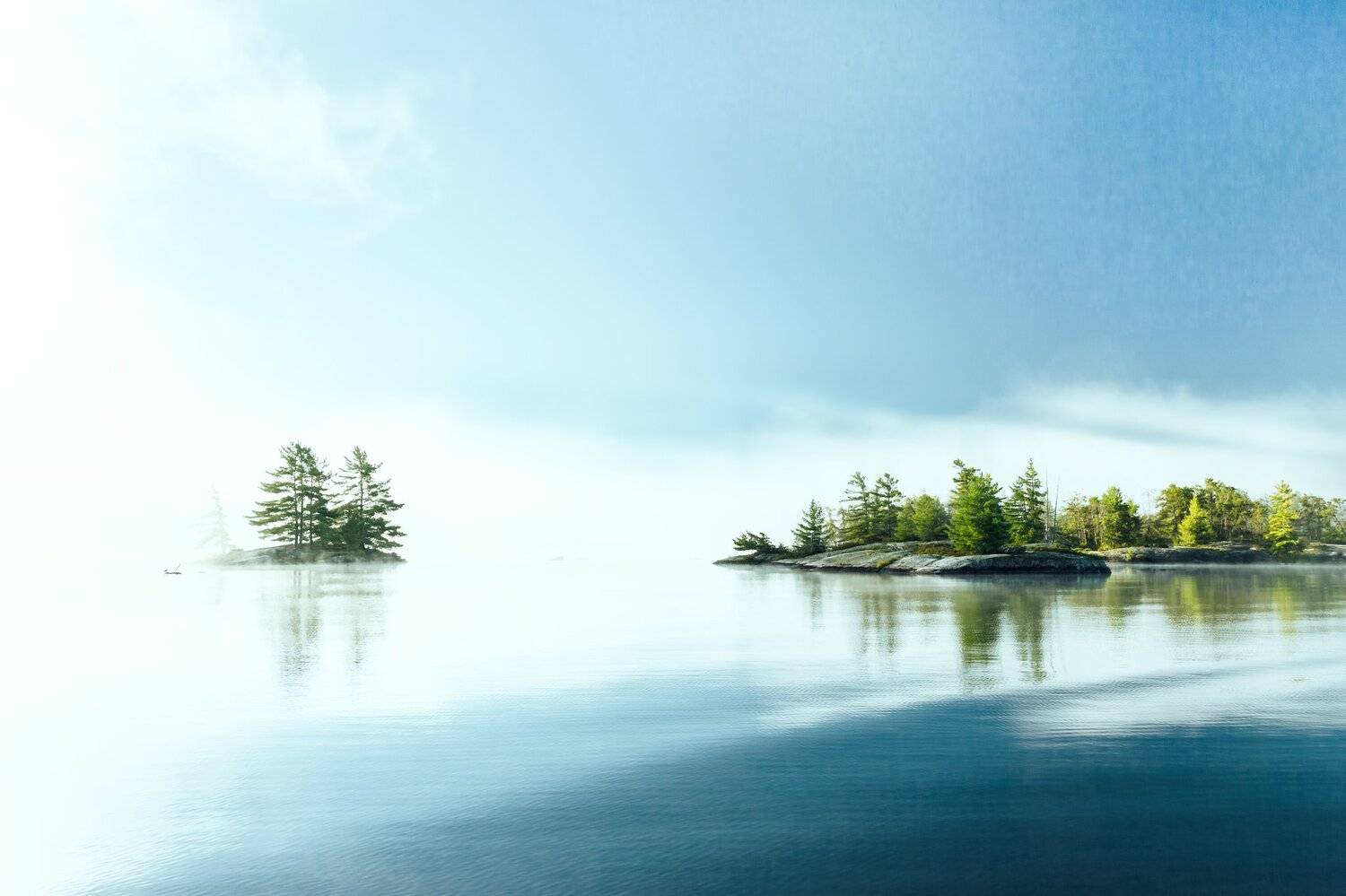 канада, онтарио, озеро nipissing, французский река, утро, туман, туман, остров, вода, отражение, лес, изолированный, природа,canada, ontario, lake nipissing, french river, morning, fog, misty, island, water, reflection, forest, isolated, nature,, Марко Радовановић