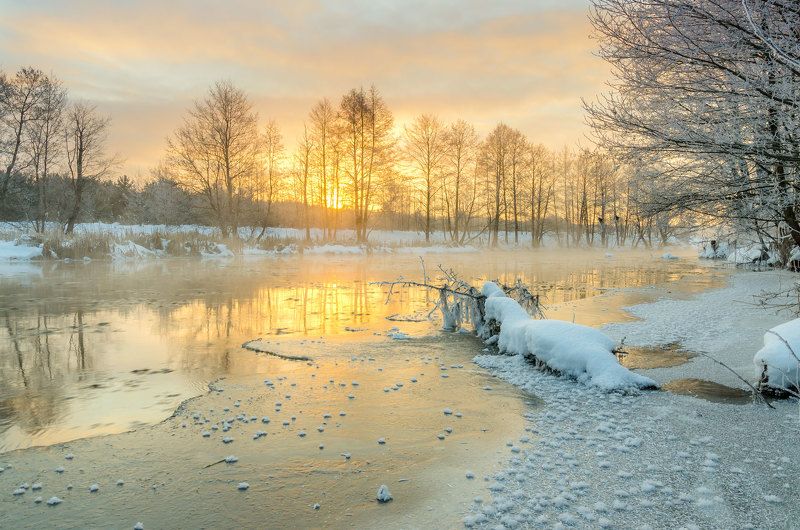 Морозный рассвет. фото превью