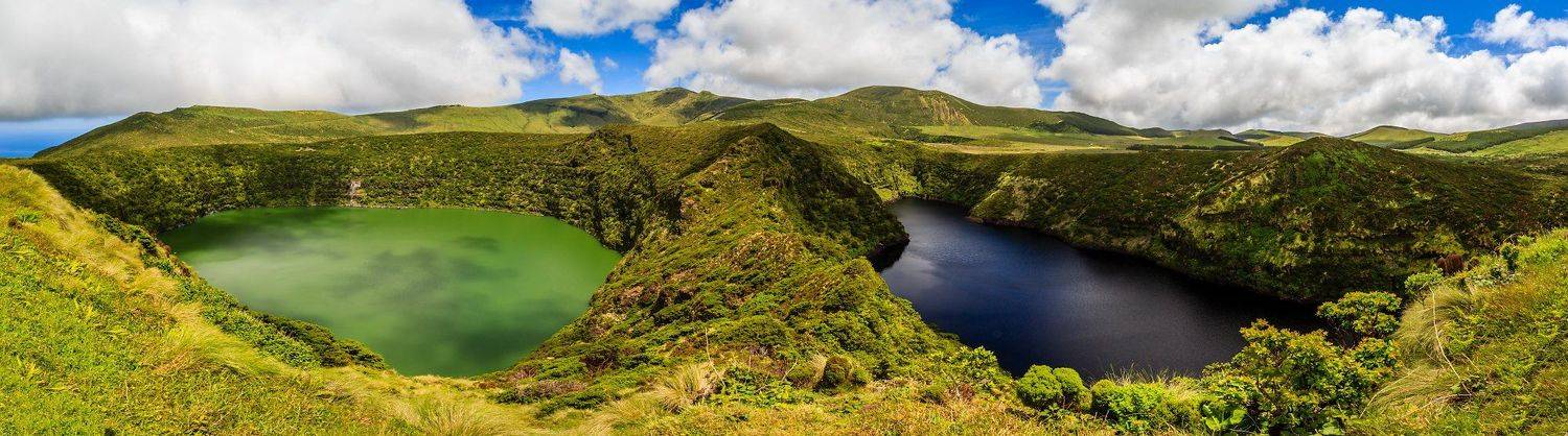 azores island, flores island, lagoe funda and lagoe comprida, twins lakes, Vitalis Vasylius