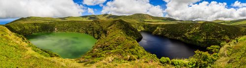 Lagoa Funda and Lagoa Comprida in Flores island