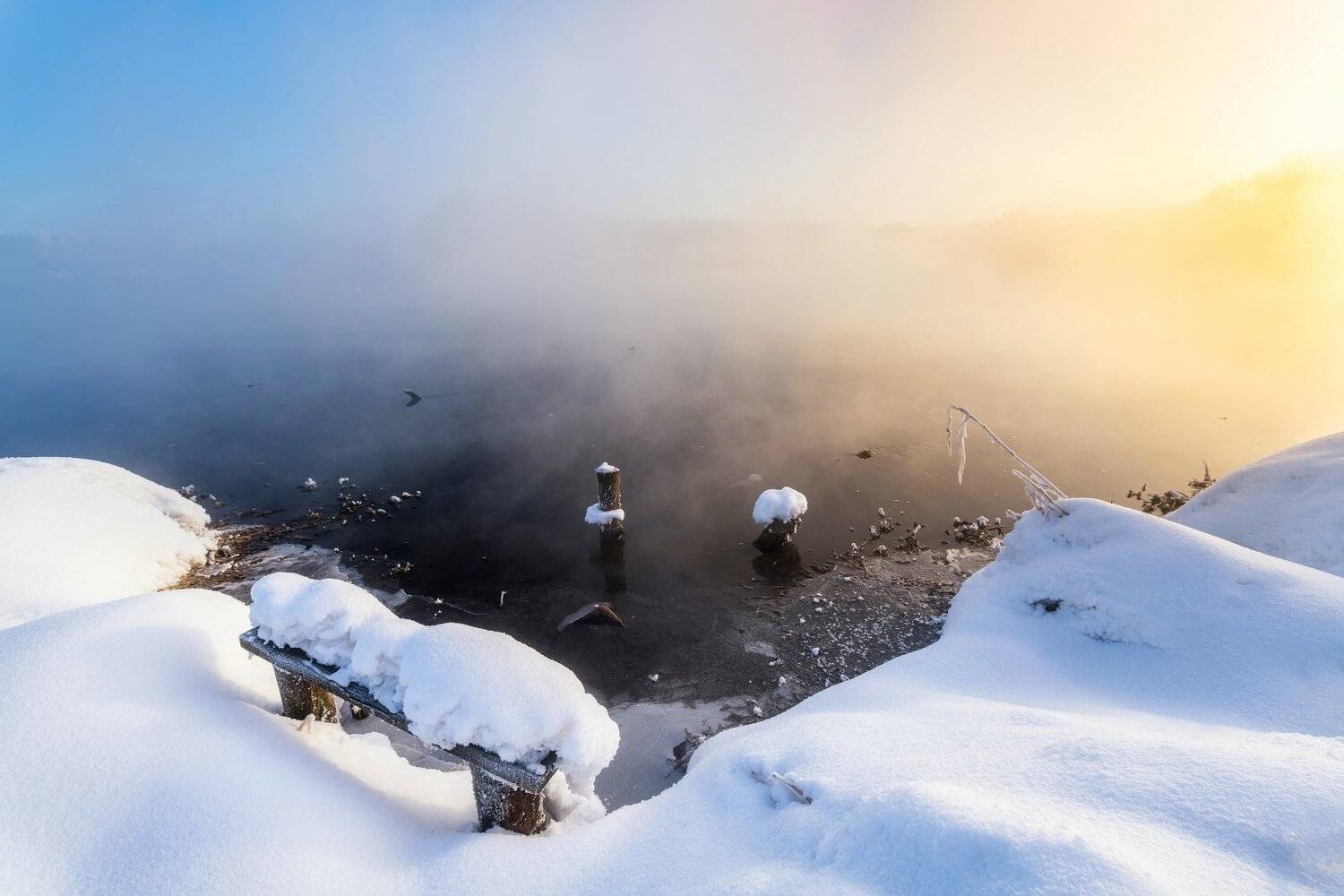 екатеринбург, зима, утро, туман, рассвет, Василий Яковлев