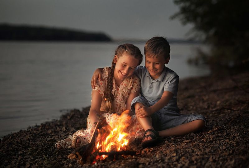 дети лето река ночь Сказки на ночь фото превью