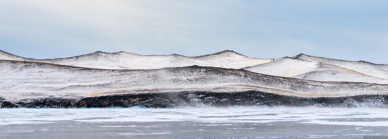 Байкал, Ольхон, остров, зима, снег, пейзаж Ольхон фото превью