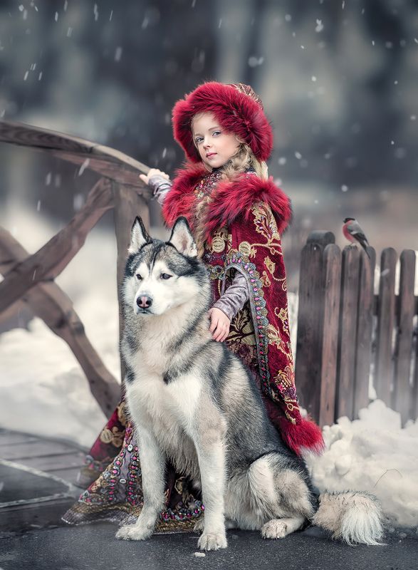 княжна, княгиня, принцесса, царевна, хаски, собака, друг, зима, зимняя сказка Княжна: зимняя сказка фото превью