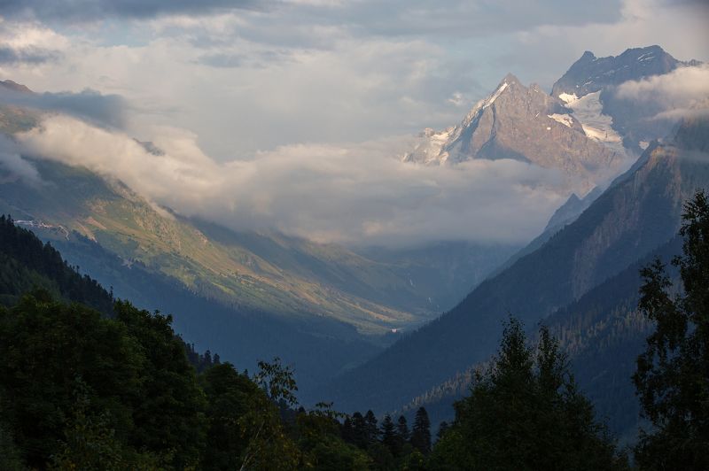 крачаево-черкесия , кчр , горы , домбай Алибекское ущелье ... фото превью