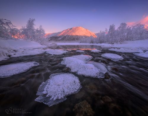 Бодрящее, морозное утро в Хибинах