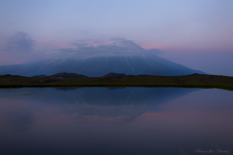 камчатка, вулкан, толбачик, облака, утро Пробуждение фото превью