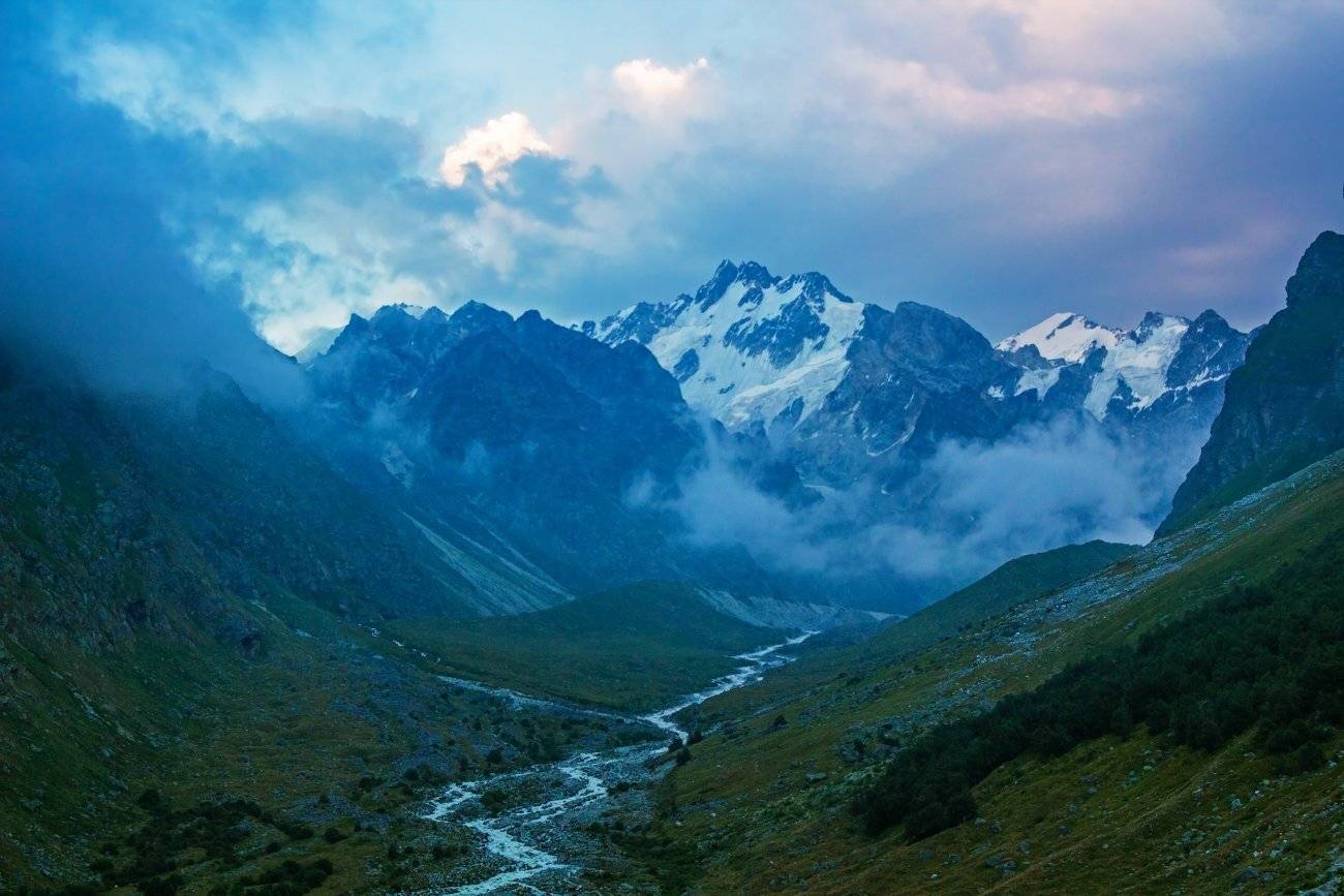 горы, закат, кавказ, Эстелла