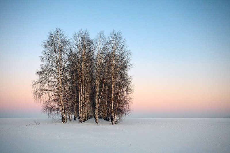 russia, tambov, lysye gory, winter, snow, sunset Frozen Space фото превью
