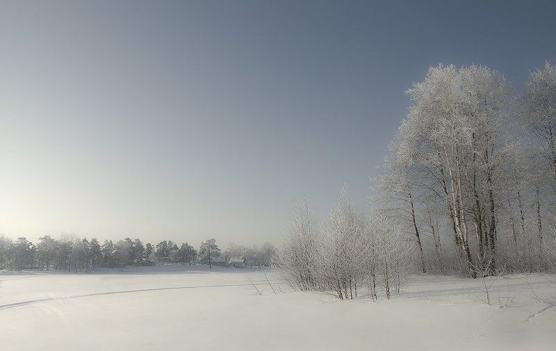 Морозное утро фото превью