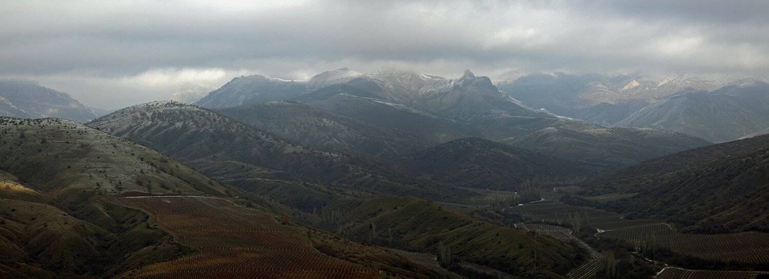 крым, горы, пейзаж, природа, небо, облака, зима, панорама,, Сергей Шульга