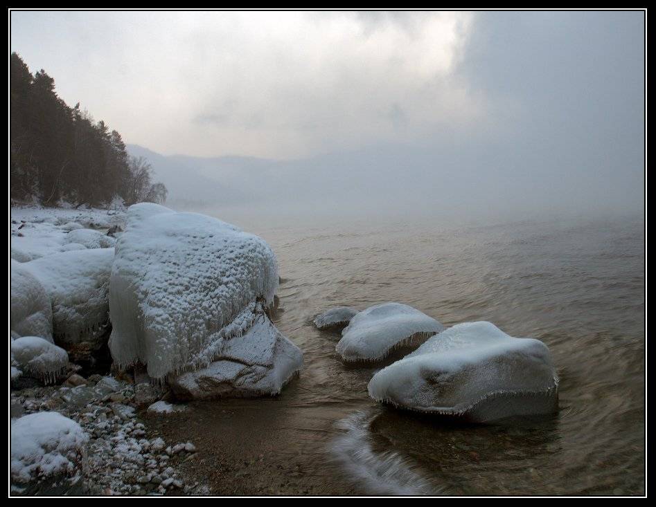 алтай, телецкое, озеро, туман, Юрий Фролов