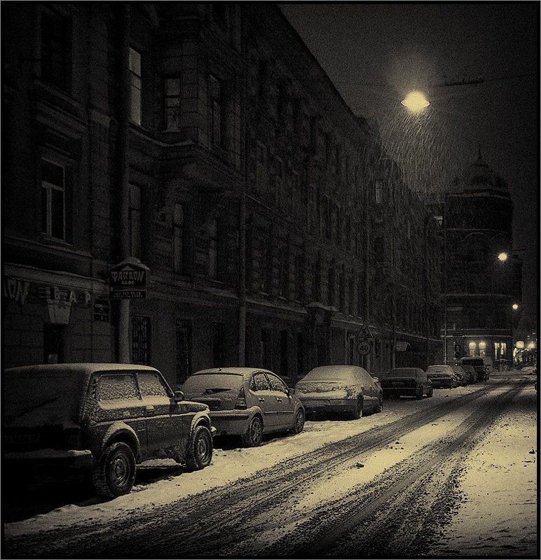 Снежный вечер фото превью