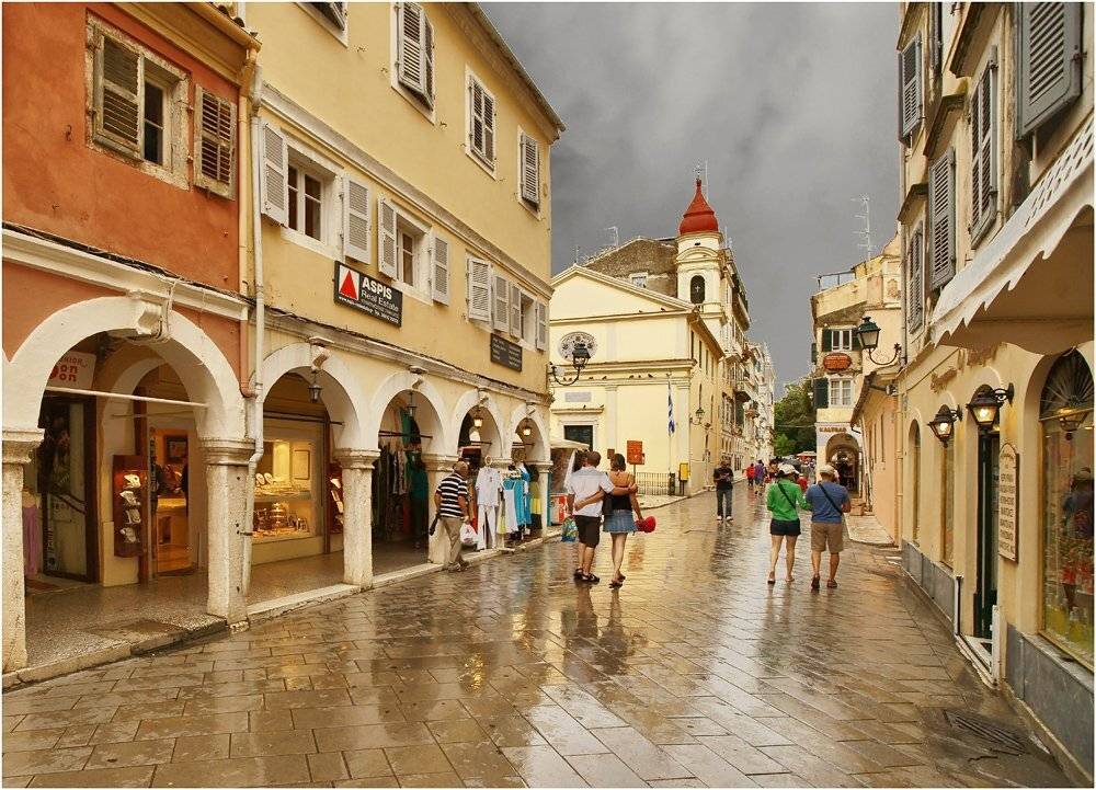 греция, керкира, улица, гроза, Сергей Гаспарян