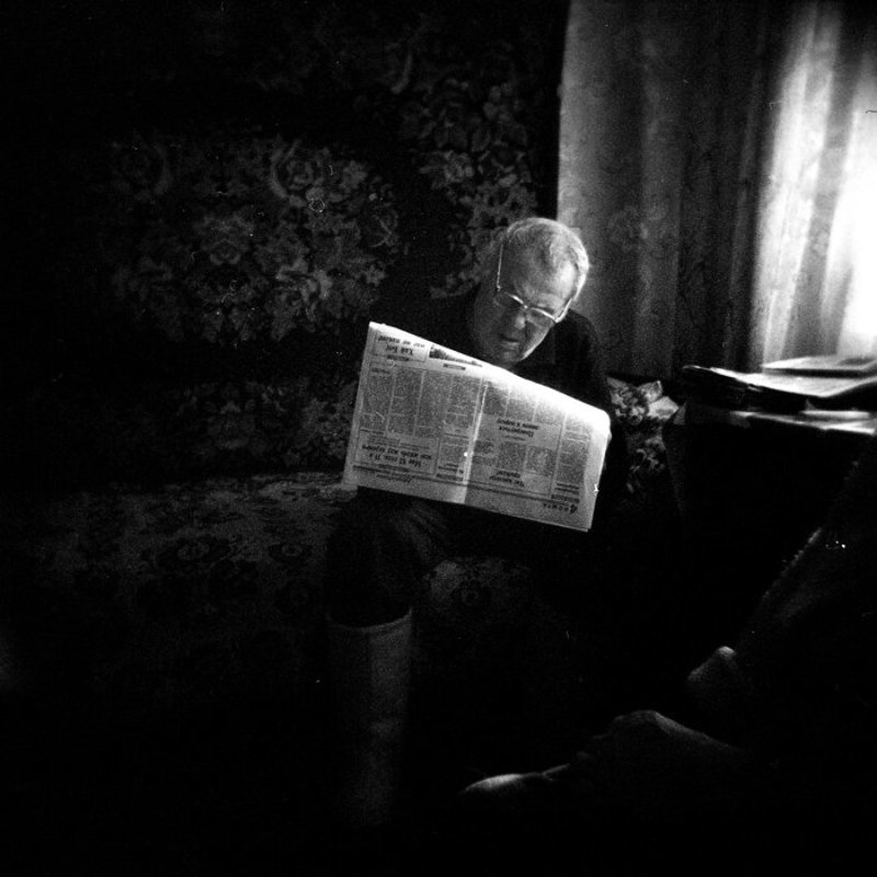 ломо, чб, сф, holga120, пленка Дедушка фото превью