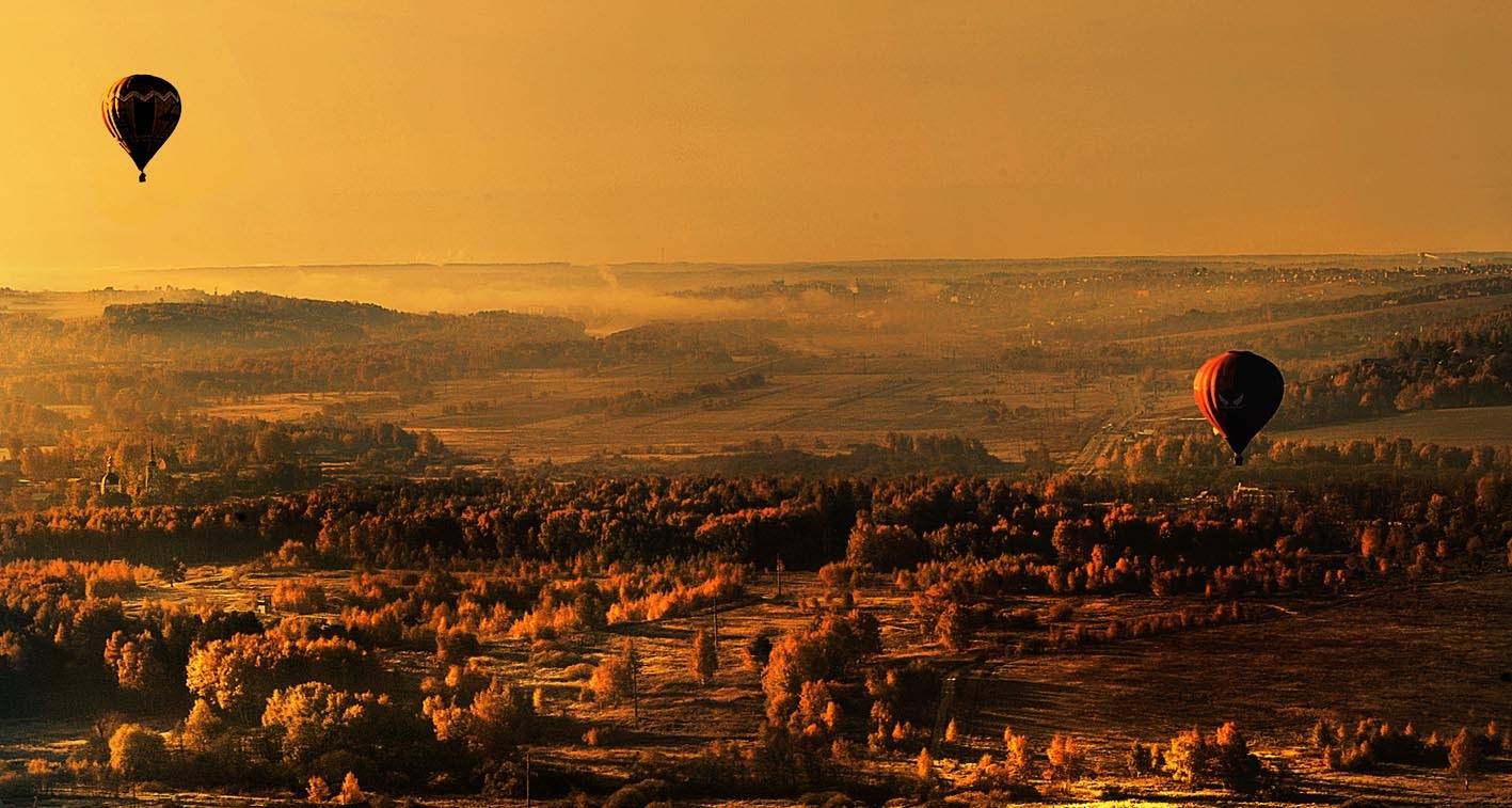 воздушный шар, осень, подмосковье, полёт, Татьяна Гориловская