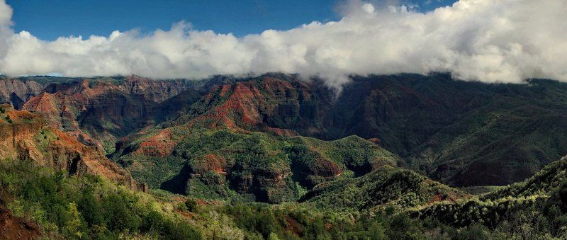waimea, каньон, kauai, hawaii, панорама Waimea фото превью
