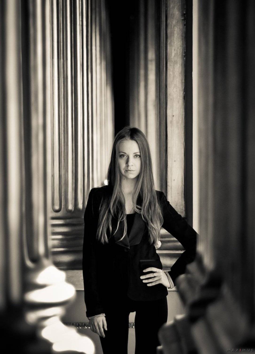 девушка, портрет, ч/б, Maximus&copy;