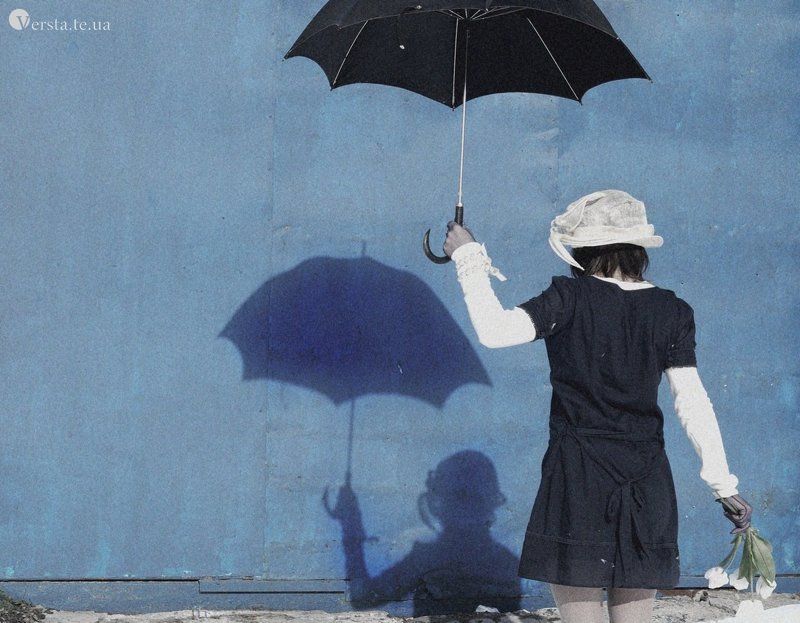 зонтик, парасолька, мерри попинс, синій Мерри Попинс фото превью