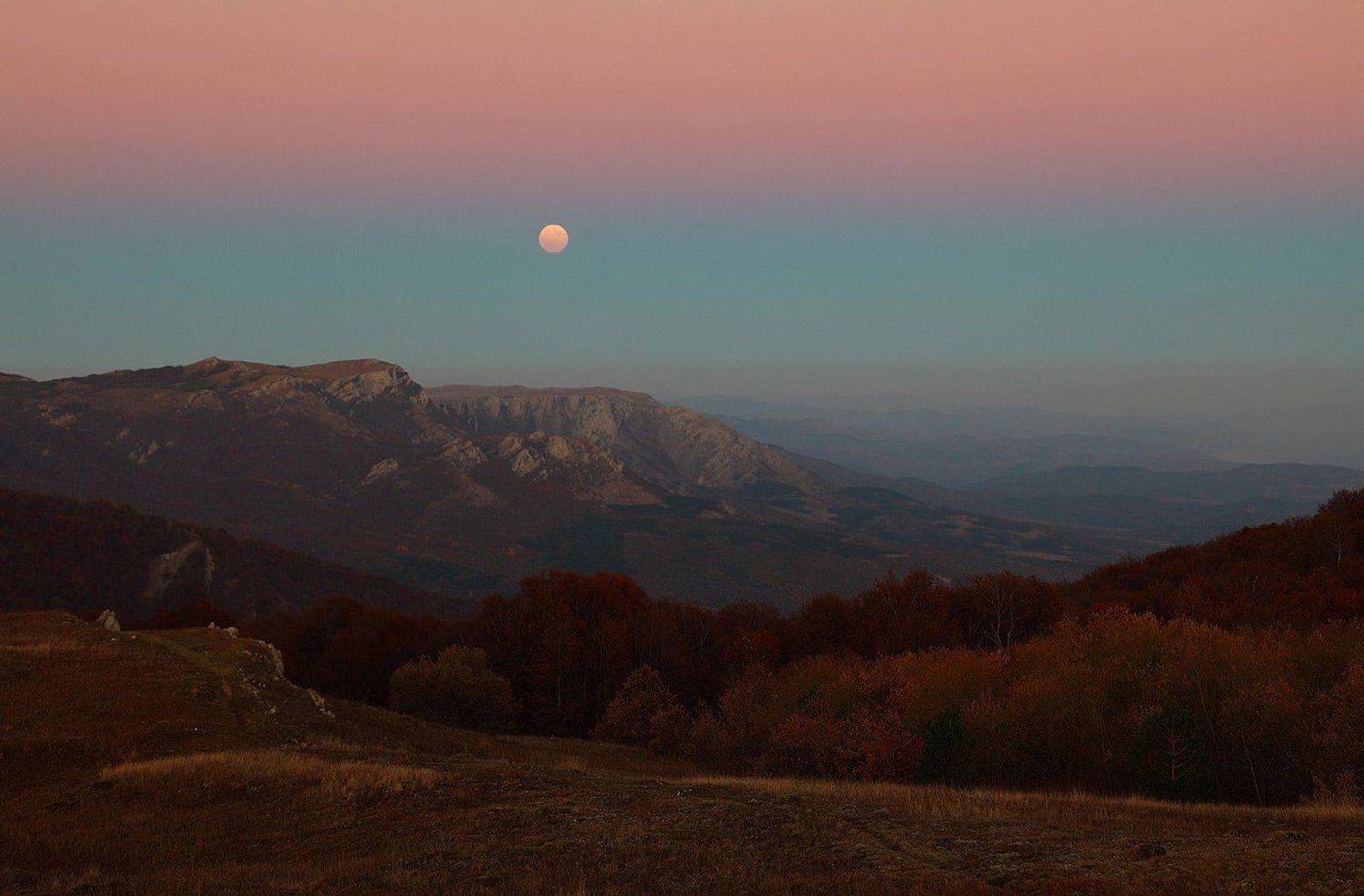 крым, вкечер, луна, Михаил Псарёв