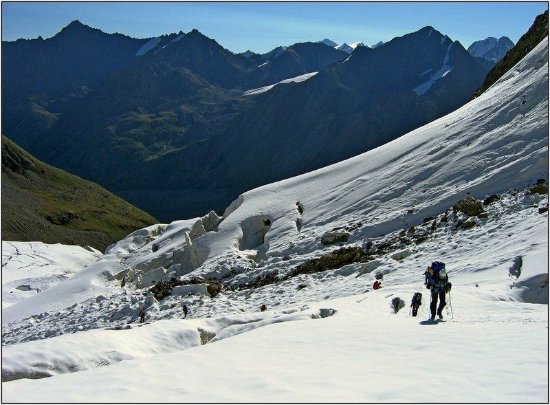 тянь-шань, ледник, перевал, маречека К перевалу... фото превью