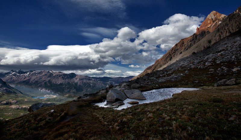 горы, небо, облака, дорога *** фото превью