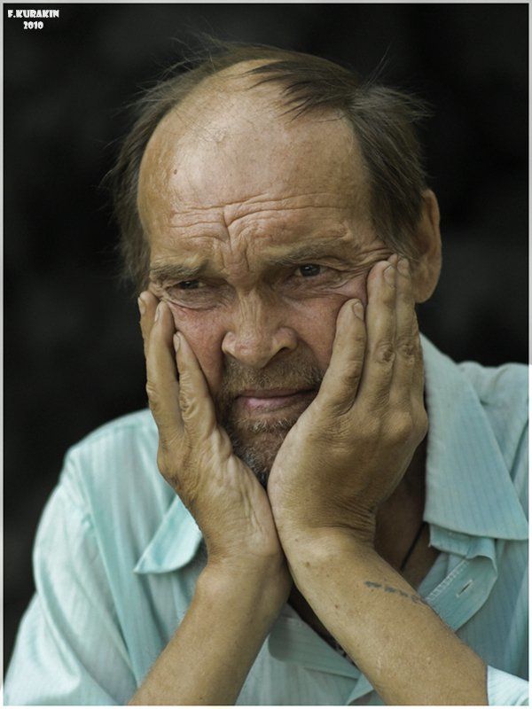мужчина, портрет, лица, люди, жанровый портрет Непоследнее в его жизни горе... фото превью