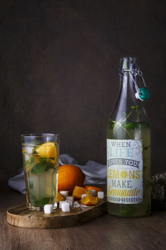 background, beverage, bottle, citrus, cocktail, cold, cool, drink, fresh, fruit, glass, healthy, homemade, juice, lemon, lemonade, lime, liquid, mint, organic, refreshing, refreshment, soda, table, tasty, vitamin, water, wood, wooden, yellow Lemonade фото превью