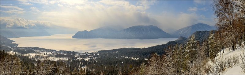 Февраль на Телецком озере фото превью