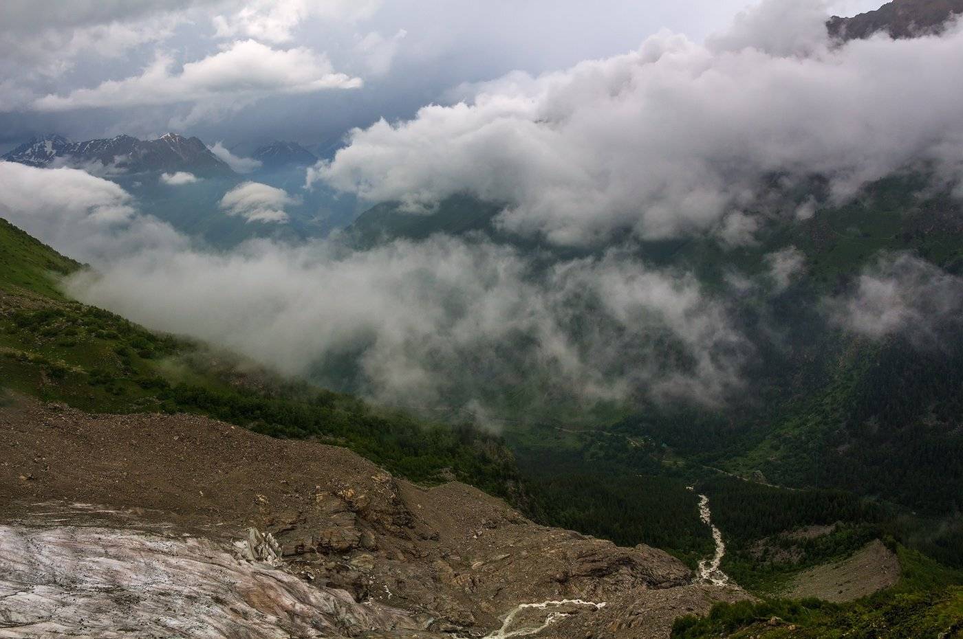 горы, туман, облака, Эстелла