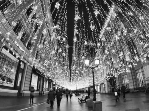 Nikolskaya street in winter