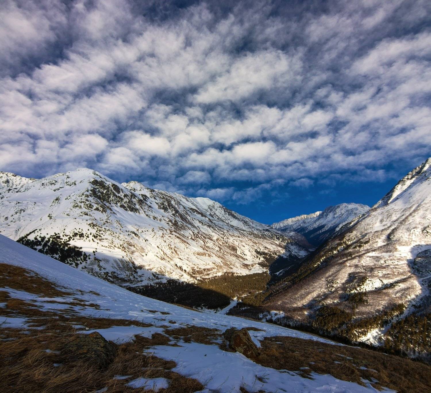 горы, облака, кавказ, Эстелла