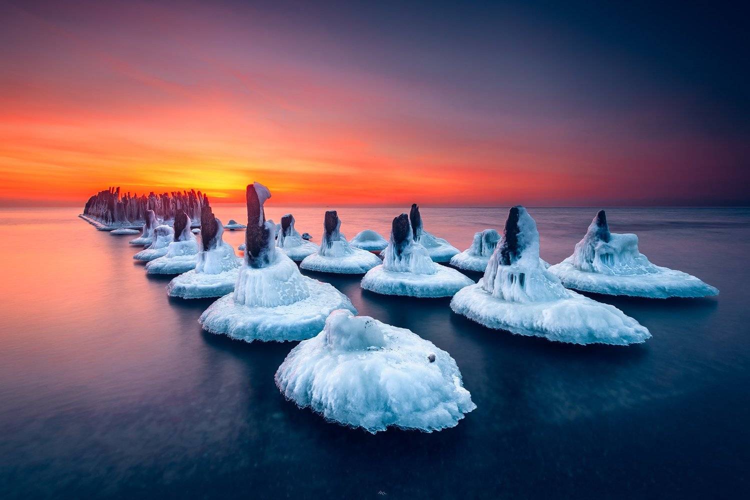 seascape, baltic sea, winter, ice, long exposure. old pier, Руслан Болгов (Axe)