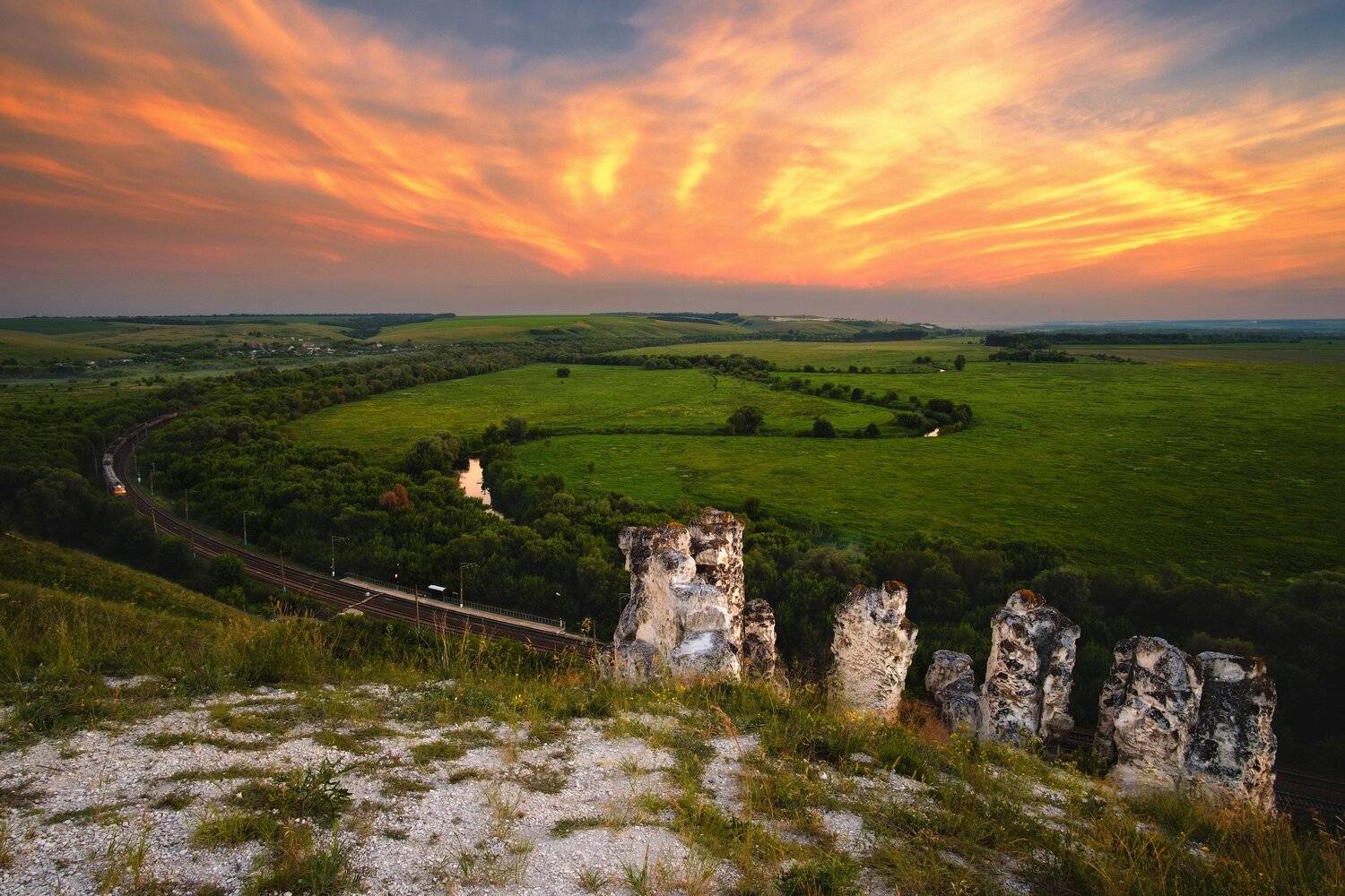россия, воронежская область, дивногорье, музей-заповедник, пейзаж, природа, река, мендра, степь, закат, Оборотов Алексей