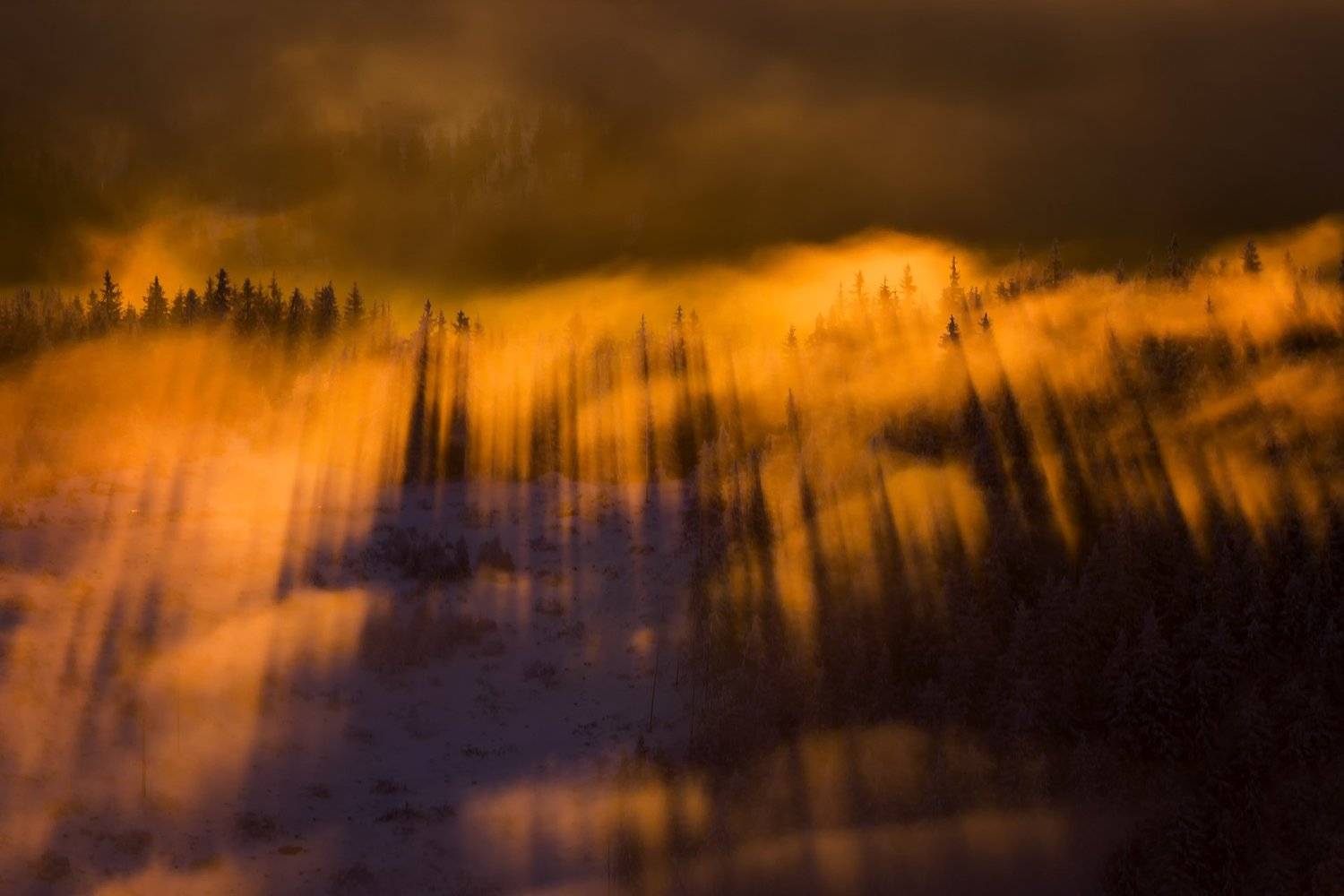giant, mountains, sunrise, clouds, Grzegorz Zimny