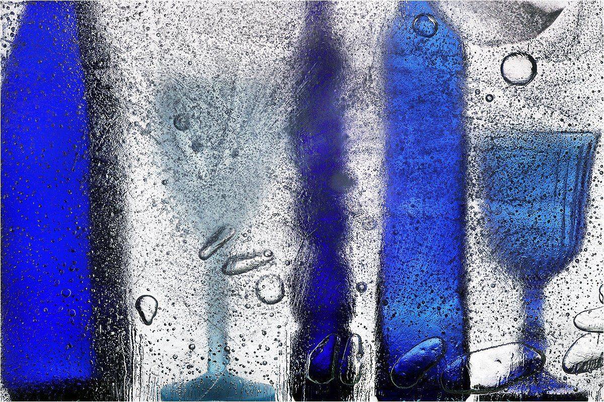 лёд март бокал бутылка натюрморт, Victor Pechenev