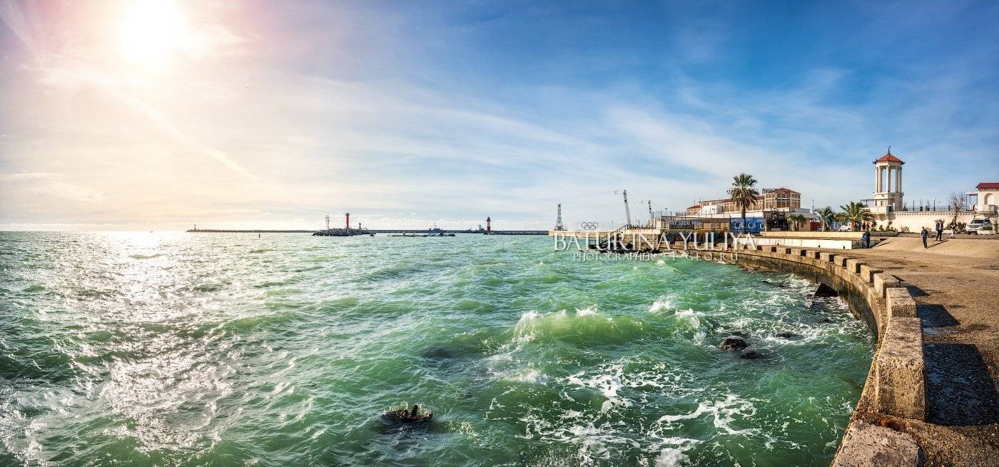 сочи, черное море, море, солнце, маяк, вокзал, вода, набережная, Юлия Батурина