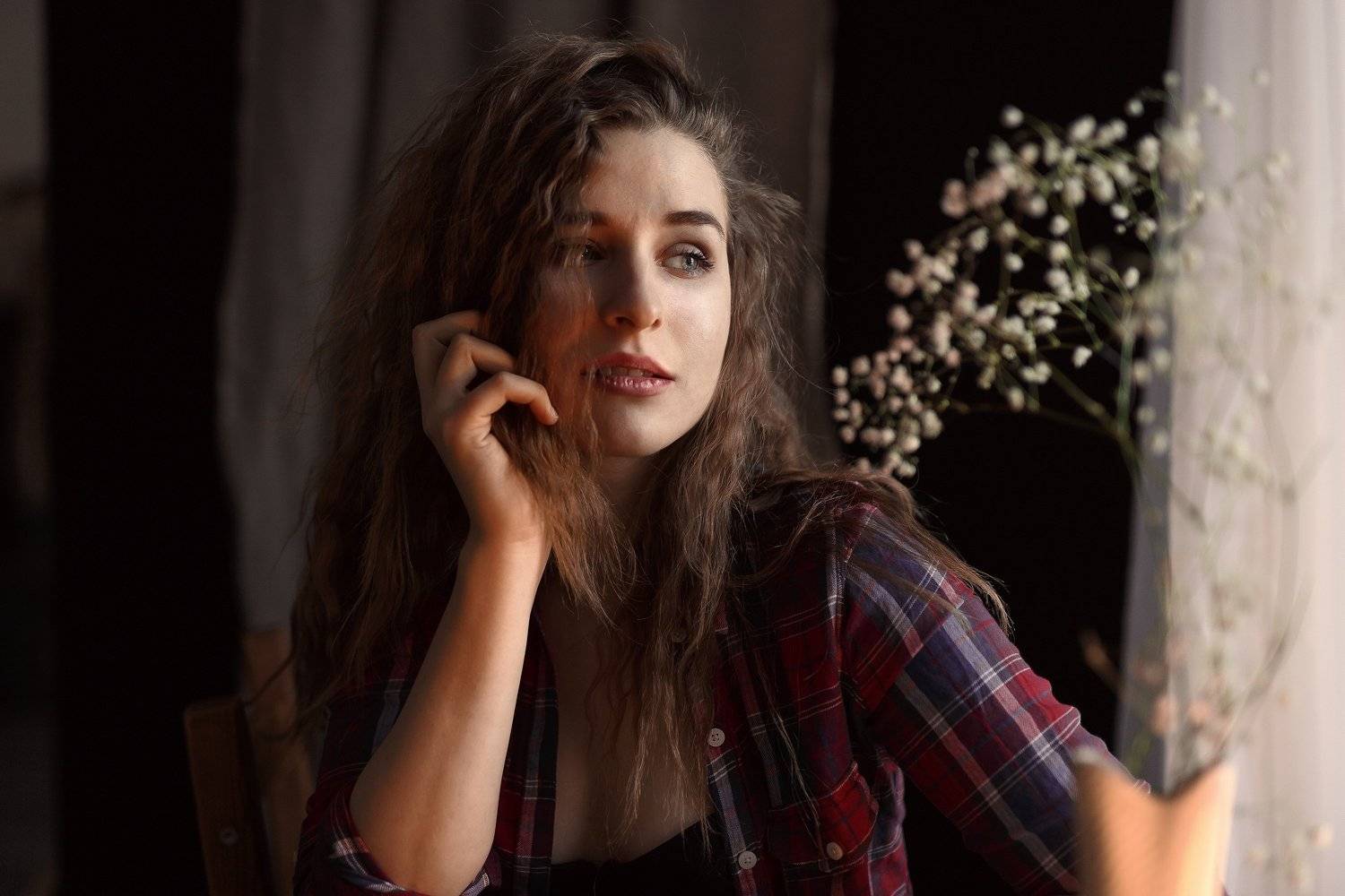 portrait, girl, people, color, eyes, light, девушка, studio, студия, портрет, head, свет, человек, эмоции, цвет, фотосессия, Иван Лосев