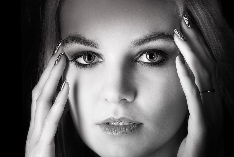 портрет ч/б взгляд * * * * фото превью