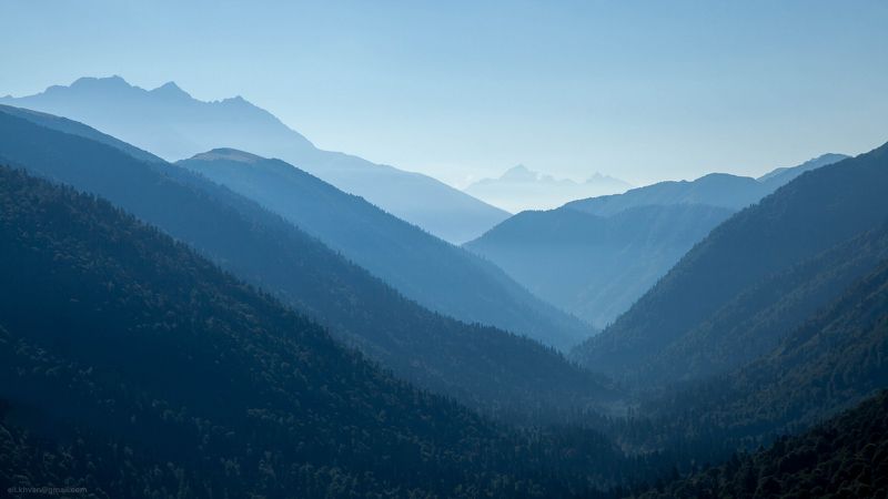 кавказ, фишт, горы, россия Синяя долина фото превью