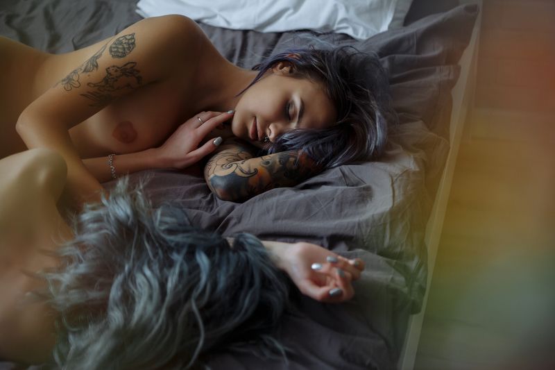 девушки, белье, ню Настя и Алена фото превью