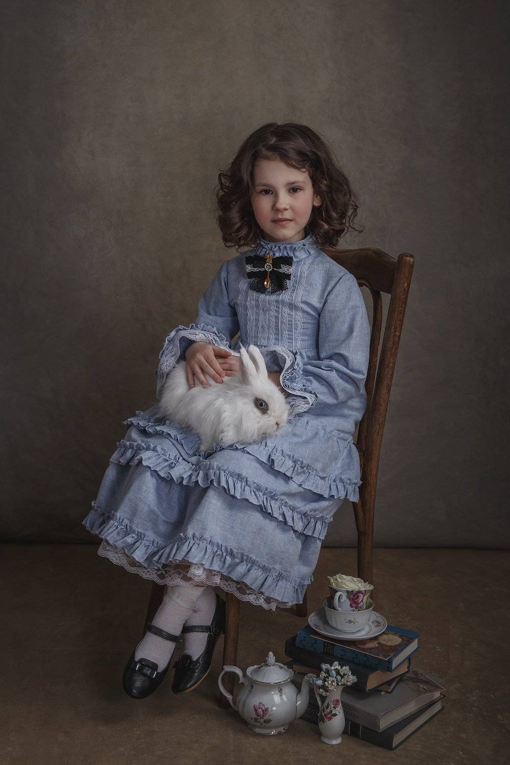 девочка, алиса с стран чудес, портрет, арт, Юлия Дурова