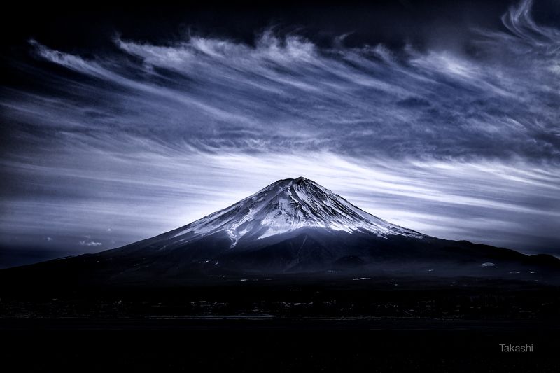 fuji,japan,mountain,cloud,blue,beautiful,amazing,landscape,snow, Cirrus cloud фото превью