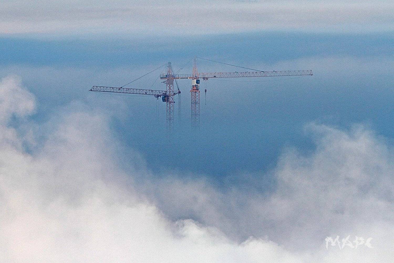 пейзаж туман краны, Шангареев Марс