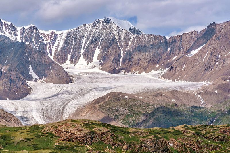 ледник, лето, горы, алтай, джело, glacier, summer, mountains, altai Ледник Джело фото превью