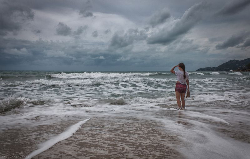 пейзаж, природа, облака, горы, путешествия, travel, wildlife, nature, sky, clouds, mountain, landscape, море, океан, sea, ocean, thai У моря фото превью