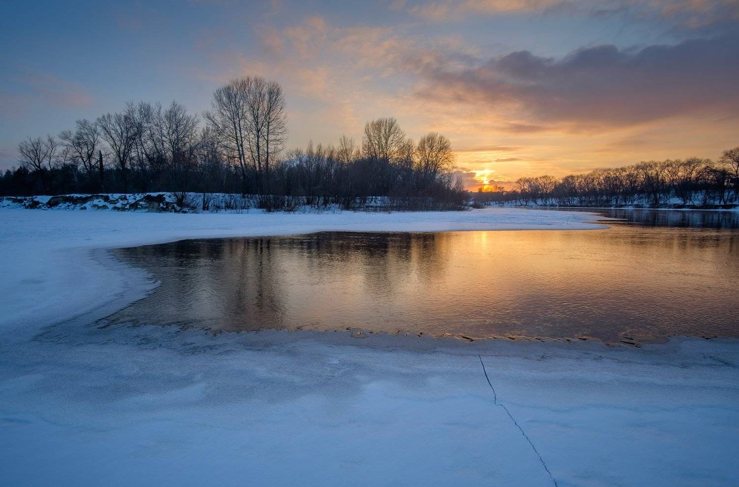 пейзаж,природа,река,зима,снег,мороз,landscape,nature,rivers,frosty,sunset, Alex Arendar