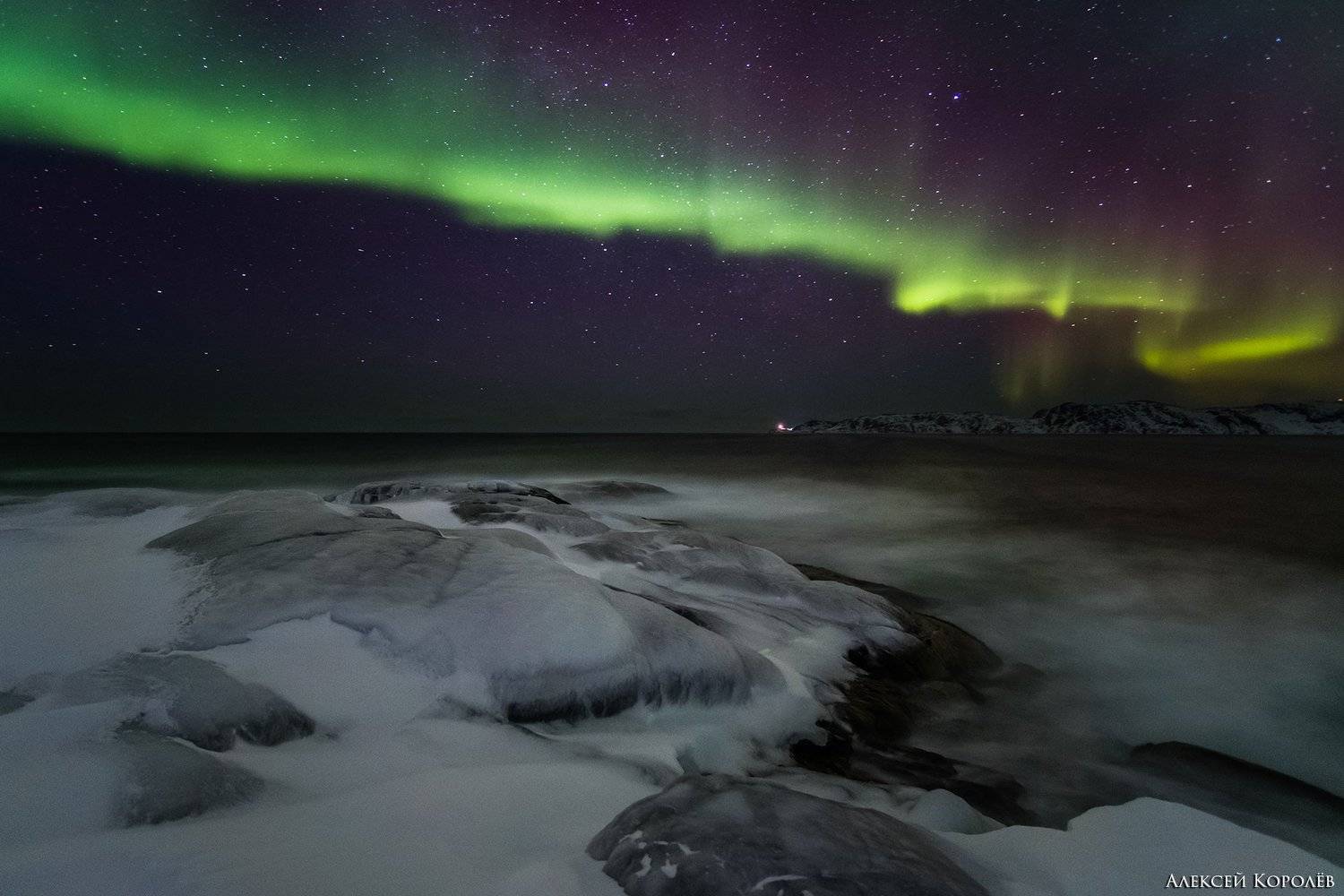 териберка, россия, кольский полуостров, баренцево море, арктика, север, заполярье, море, зима, ночь, звезды, аврора, пейзаж, природа, teriberka, russia, kola peninsula, barents sea, arctic, north, sea, winter, night, stars, aurora, landscape, nature, Алексей Королёв